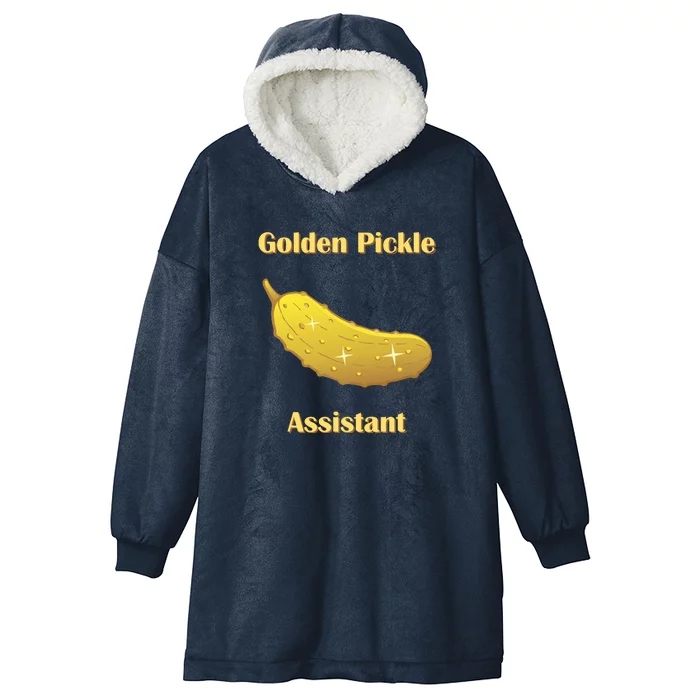 Golden Pickle Assistant | Golden Pickle | Fun Pickleball | Pickleball Award Hooded Wearable Blanket