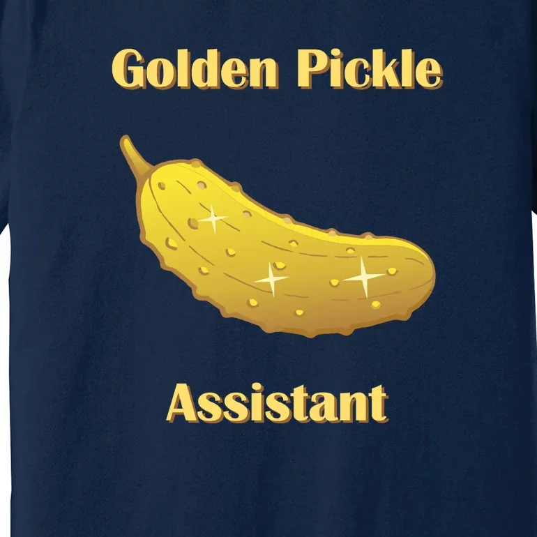 Golden Pickle Assistant | Golden Pickle | Fun Pickleball | Pickleball Award Premium T-Shirt