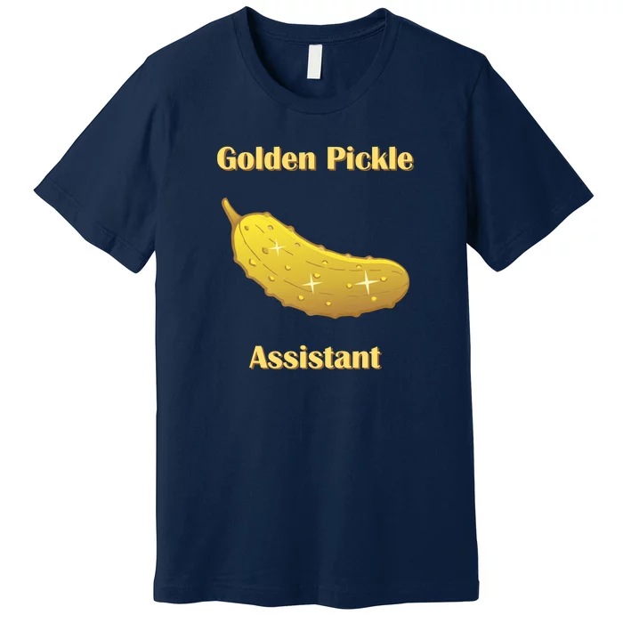 Golden Pickle Assistant | Golden Pickle | Fun Pickleball | Pickleball Award Premium T-Shirt