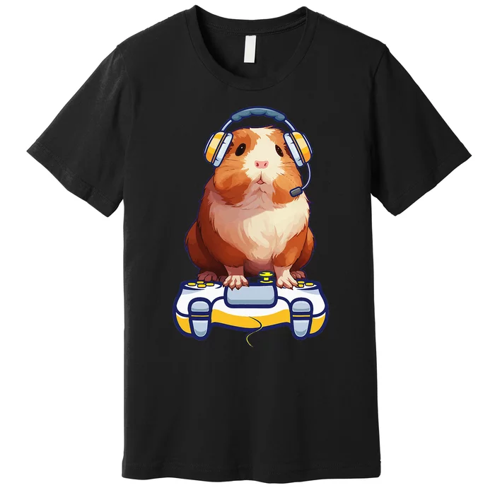 Guinea Pig And Video Gamer Lover Premium T-Shirt