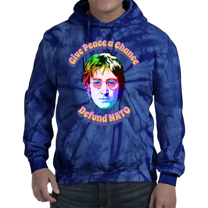 Give Peace A Chance Retro Peace Defund NATO Tie Dye Hoodie