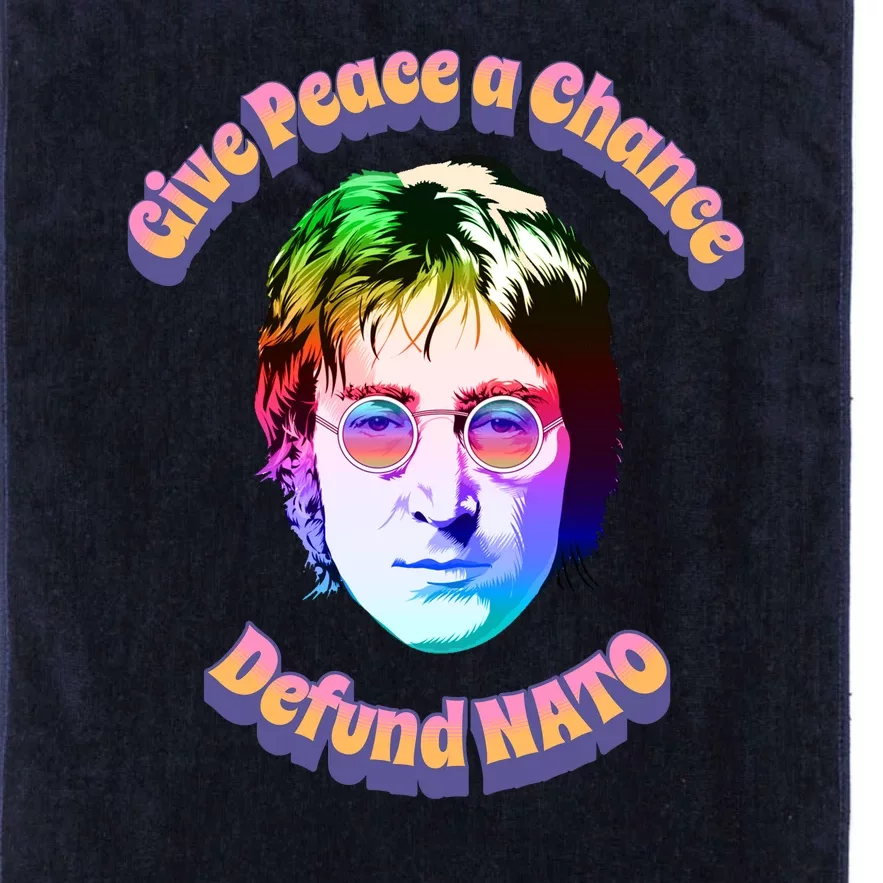 Give Peace A Chance Retro Peace Defund NATO Platinum Collection Golf Towel