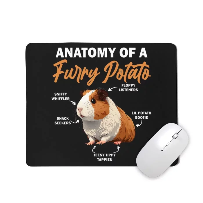 Guinea Pig Anatomy Of A Furry Potato Guinea Pig Funny Mousepad