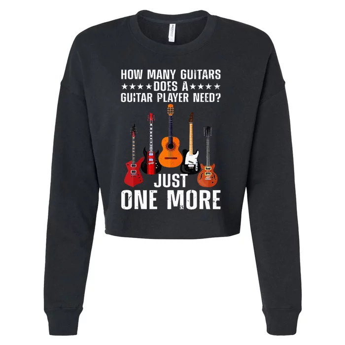 Guitar Player Art For Women Guitarist Cropped Pullover Crew