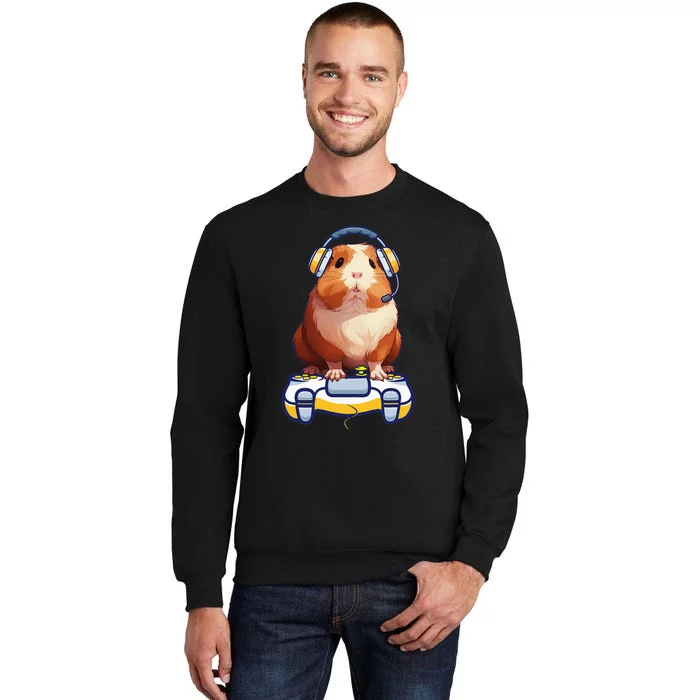 Guinea Pig And Video Gamer Lover Fluffy Sweatshirt