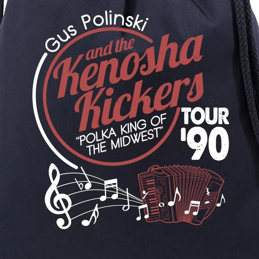 Gus Polinski And The Kenosha Kickers Polka King Of The Midwest 1990 Tour Drawstring Bag