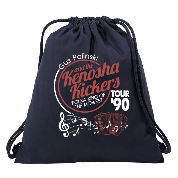 Gus Polinski And The Kenosha Kickers Polka King Of The Midwest 1990 Tour Drawstring Bag