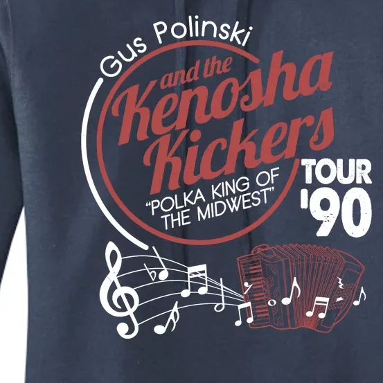 Gus Polinski And The Kenosha Kickers Polka King Of The Midwest 1990 Tour Women's Pullover Hoodie