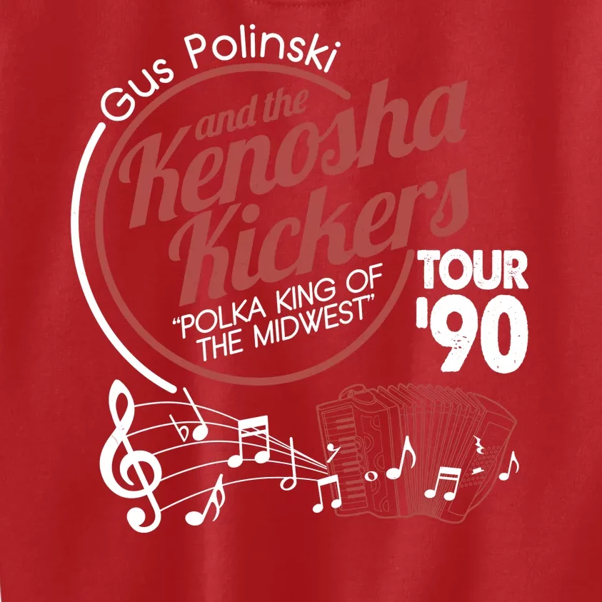 Gus Polinski And The Kenosha Kickers Polka King Of The Midwest 1990 Tour Kids Sweatshirt