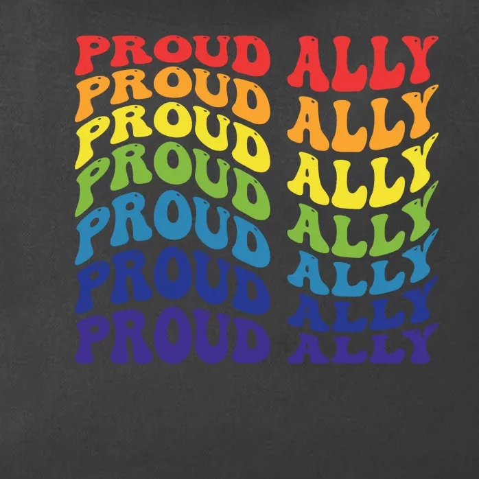 Groovy Proud Ally Lgbt Support Zip Tote Bag