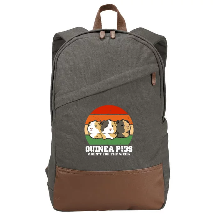 Guinea Pigs Aren't For The Week Cotton Canvas Backpack