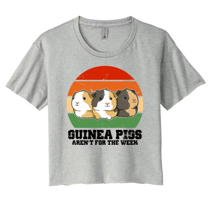 Guinea Pigs Aren't For The Week Women's Crop Top Tee