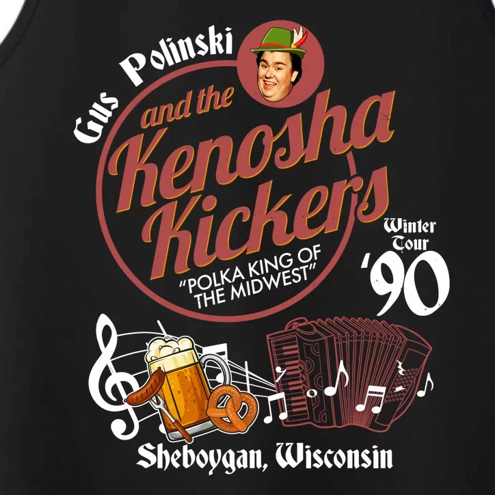 Gus Polinski And The Kenosha Kickers Sheboygan Wisconsin Winter Tour 1990 Performance Tank