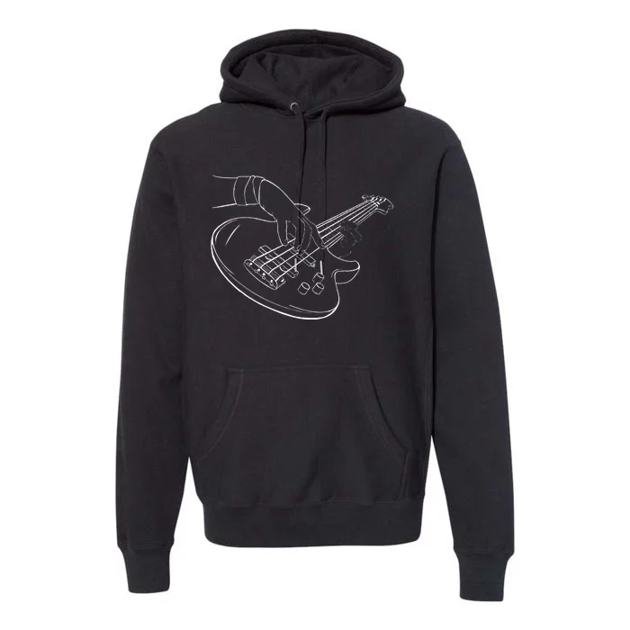 Guitar Player Art Guitarist Funny Guitar Lover Premium Hoodie