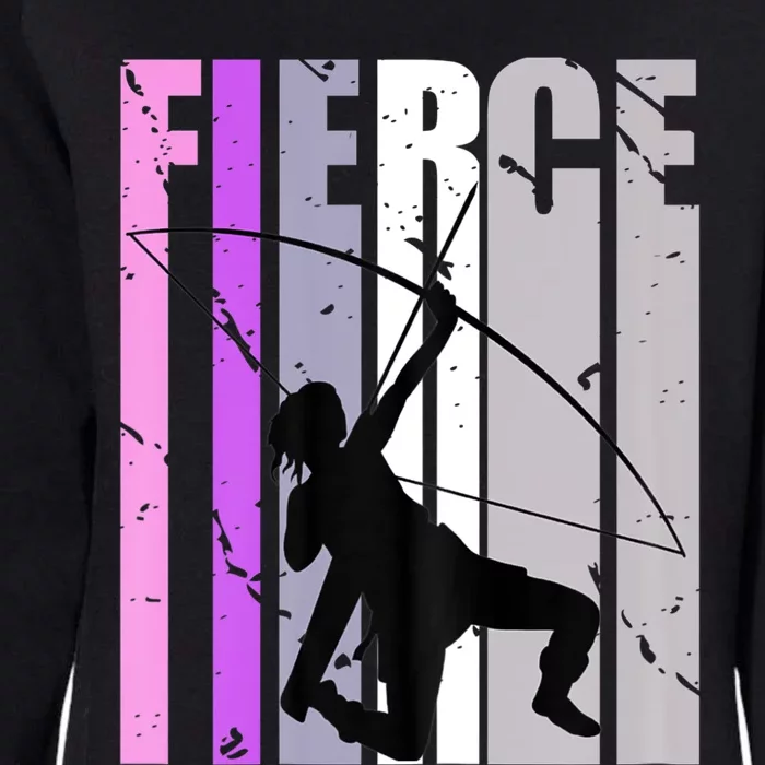 Girls Purple Archery Fierce Birthday Archer Courage Pink Womens California Wash Sweatshirt