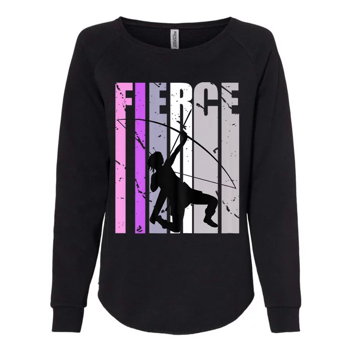 Girls Purple Archery Fierce Birthday Archer Courage Pink Womens California Wash Sweatshirt