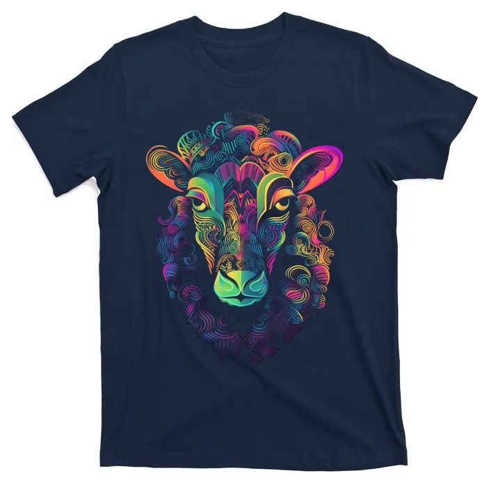 Graffiti Pop Art Of Sheep Animal Graphic Tees For T-Shirt