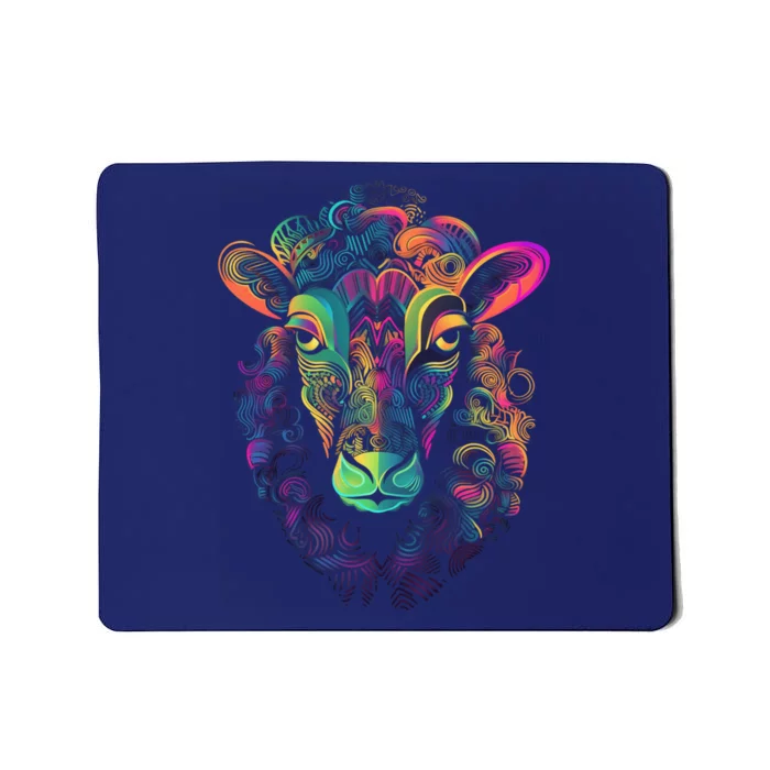 Graffiti Pop Art Of Sheep Animal Graphic Tees For Mousepad