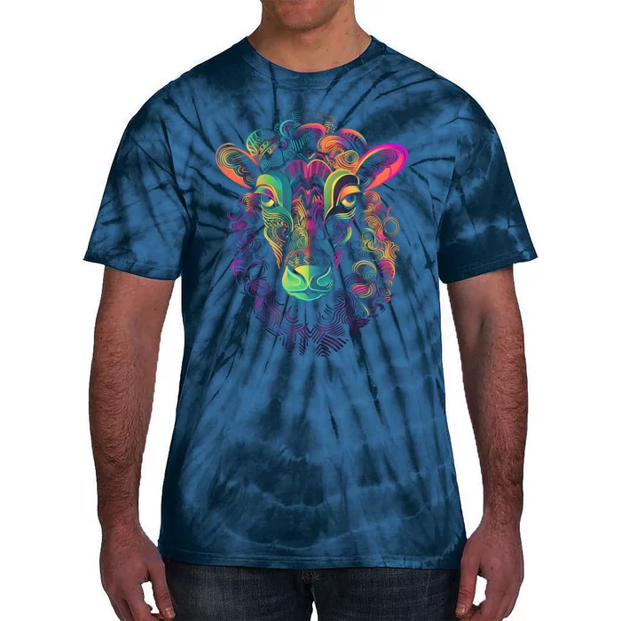 Graffiti Pop Art Of Sheep Animal Graphic Tees For Tie-Dye T-Shirt