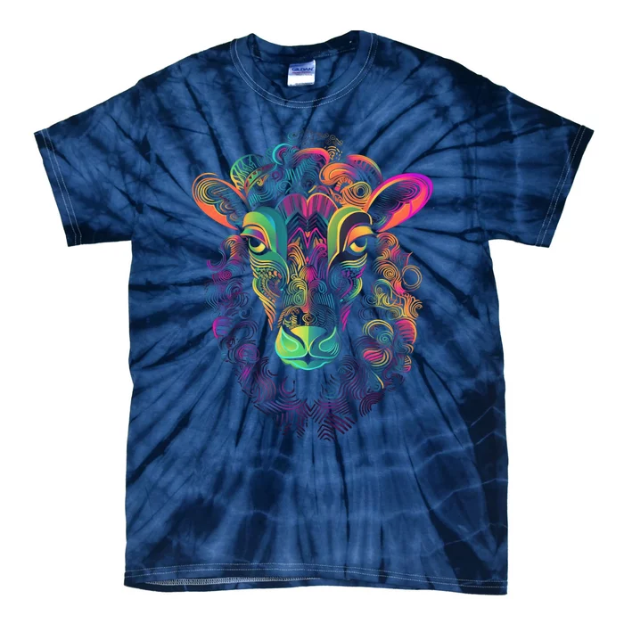 Graffiti Pop Art Of Sheep Animal Graphic Tees For Tie-Dye T-Shirt