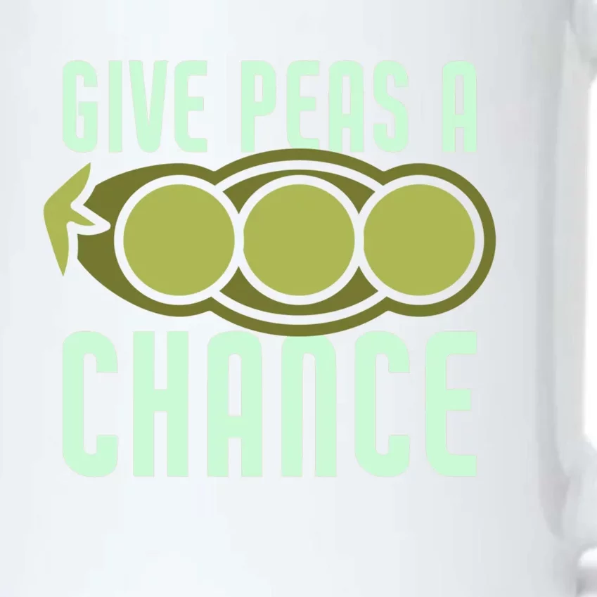 Give Peas A Chance Funny Veggie Veganism Food Cool Gift Black Color Changing Mug