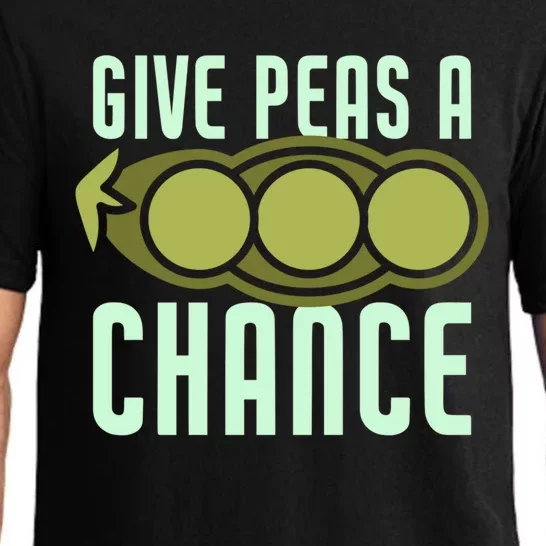 Give Peas A Chance Funny Veggie Veganism Food Cool Gift Pajama Set