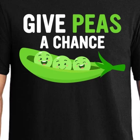 Give Peas A Chance Funny Veganism Veggie Funny Gift Pajama Set