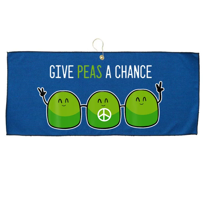 Give Peas A Chance Foodie Or Cook Large Microfiber Waffle Golf Towel