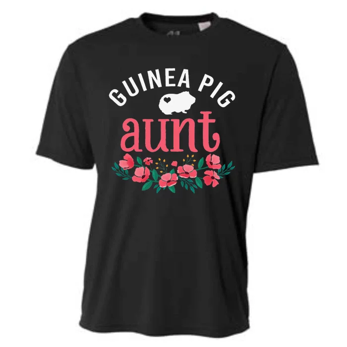 Guinea Pig Aunt Pet Gifts Funny Guinea Pig Lover Christmas Cooling Performance Crew T-Shirt