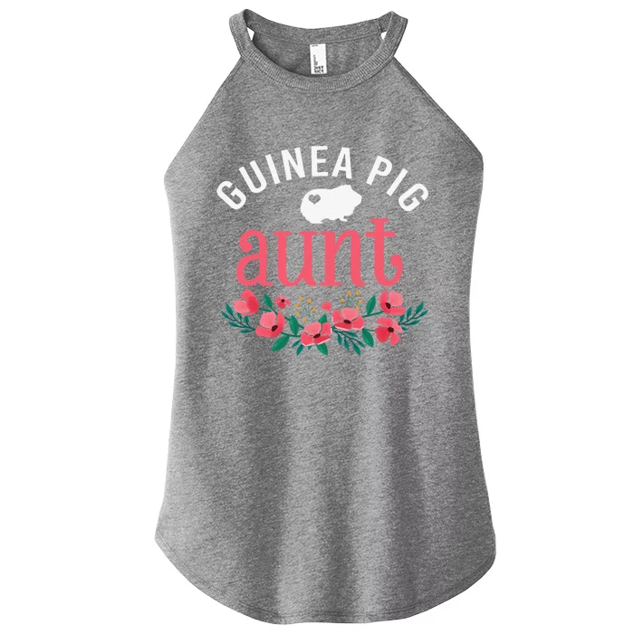 Guinea Pig Aunt Pet Gifts Funny Guinea Pig Lover Christmas Women’s Perfect Tri Rocker Tank