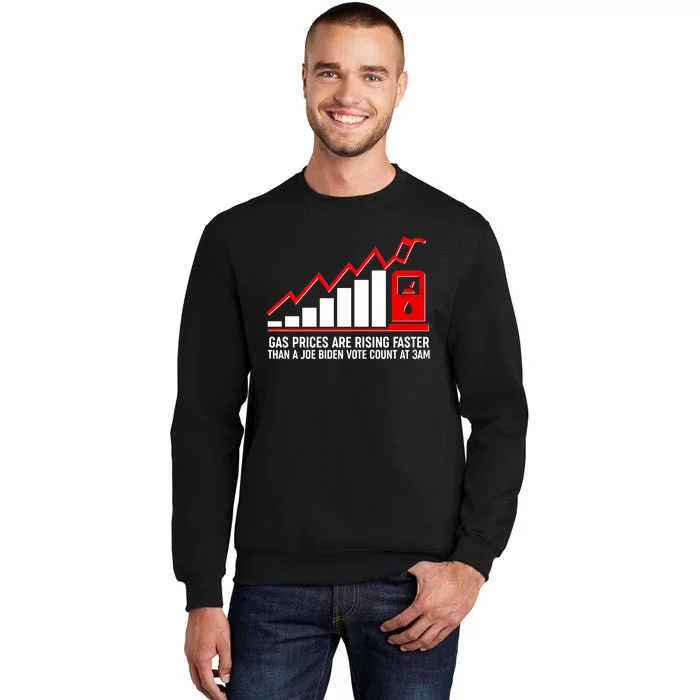 Gas Prices Are Rising Faster Than A Joe Biden Vote Count At 3am Tall Sweatshirt