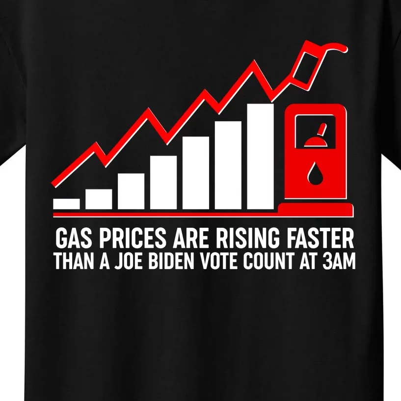 Gas Prices Are Rising Faster Than A Joe Biden Vote Count At 3am Kids T-Shirt