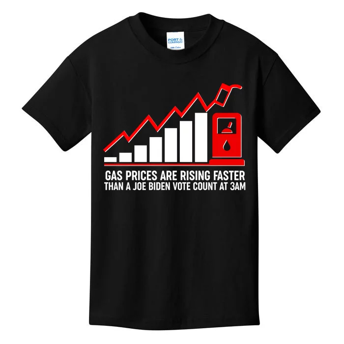 Gas Prices Are Rising Faster Than A Joe Biden Vote Count At 3am Kids T-Shirt