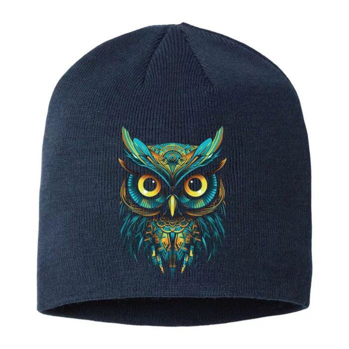 Graffiti Pop Art Of Owl Animal Graphic Tees For 8 1/2in Sustainable Knit Beanie