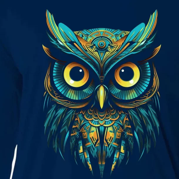 Graffiti Pop Art Of Owl Animal Graphic Tees For Cooling Performance Long Sleeve Crew