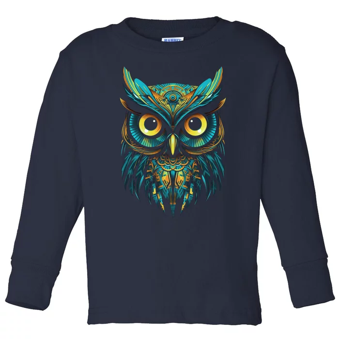 Graffiti Pop Art Of Owl Animal Graphic Tees For Toddler Long Sleeve Shirt