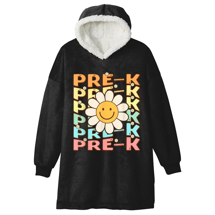 Groovy Prek Back To School Funny First Day Of Prek Hooded Wearable Blanket