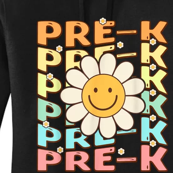 Groovy Prek Back To School Funny First Day Of Prek Women's Pullover Hoodie