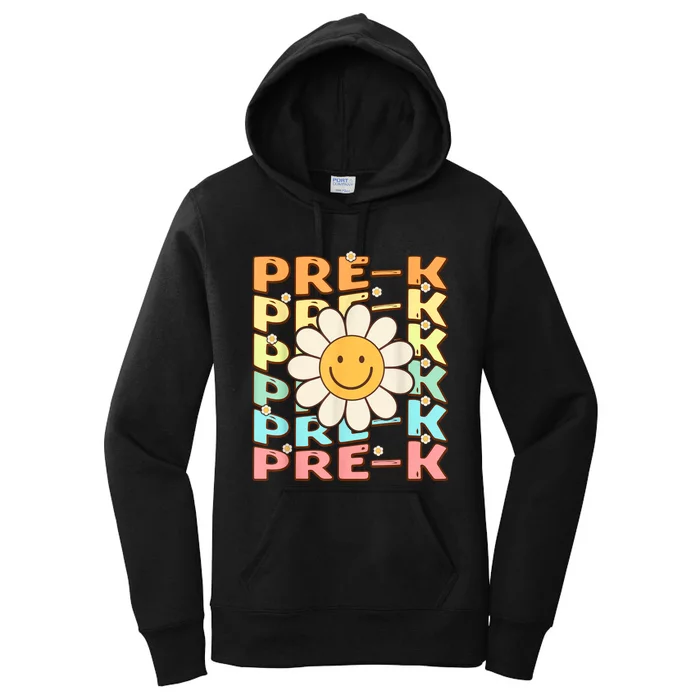 Groovy Prek Back To School Funny First Day Of Prek Women's Pullover Hoodie