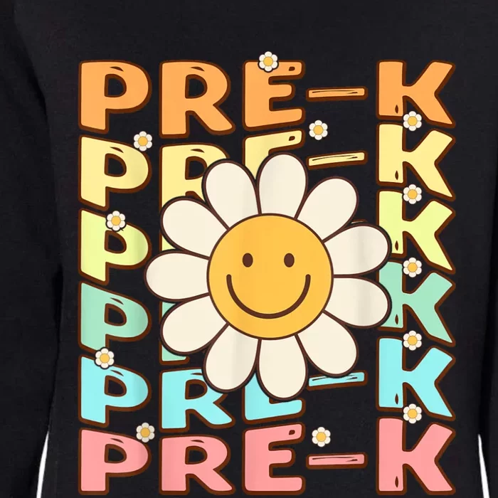 Groovy Prek Back To School Funny First Day Of Prek Womens California Wash Sweatshirt