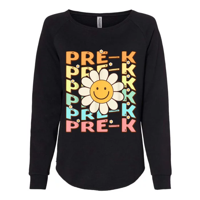 Groovy Prek Back To School Funny First Day Of Prek Womens California Wash Sweatshirt