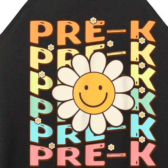 Groovy Prek Back To School Funny First Day Of Prek Women’s Perfect Tri Rocker Tank