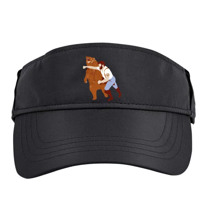 Guy Punching Bear Adult Drive Performance Visor