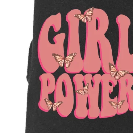 Girl Power Butterfly Retro Doggie 3-End Fleece Hoodie