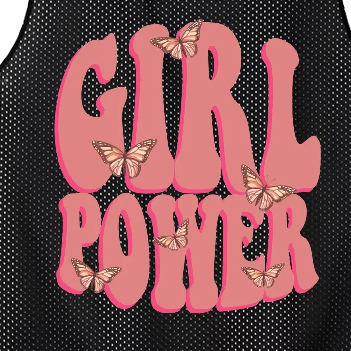 Girl Power Butterfly Retro Mesh Reversible Basketball Jersey Tank