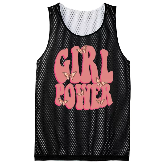 Girl Power Butterfly Retro Mesh Reversible Basketball Jersey Tank