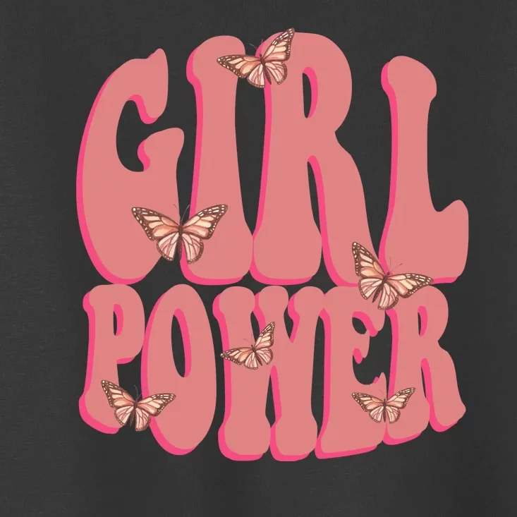 Girl Power Butterfly Retro Toddler T-Shirt