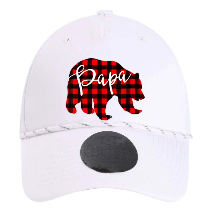 Gray Papa Bear Matching Family Christmas Plaid Buffalo Check Performance The Dyno Cap