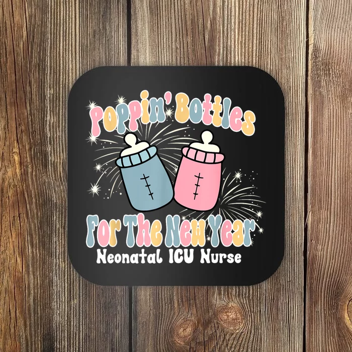 Groovy Poppin Bottles For The New Year Funny Nicu Nurse Xmas Coaster