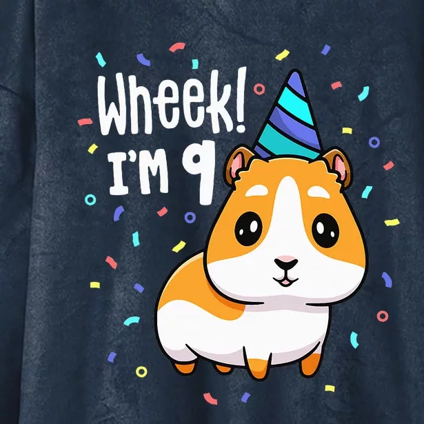 Guinea Pig Birthday Party Wheek 9 Year Old 9th Outfit Hooded Wearable Blanket